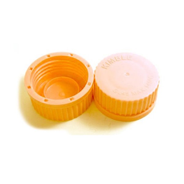 Dwk Life Sciences Replacement Cap for Kimcole Bottle, Orange, 10/PK 218207